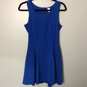 Electric Blue Dress Skater flowy H&M summer